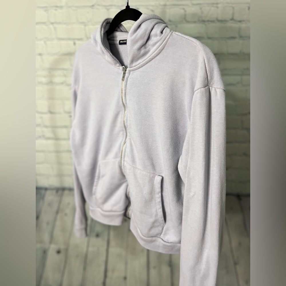 Brandi Melville Zip Up Hoodie | Sz One Size - Picture 5 of 14